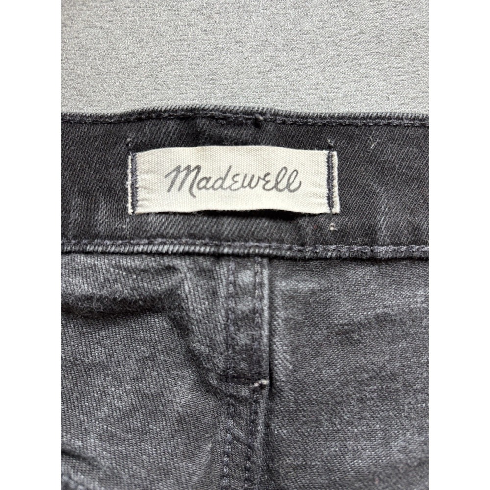 Madewell Womens The Perfect Vintage Flare Jeans Sz 33 Black Stretch Minimalist - Picture 3 of 11